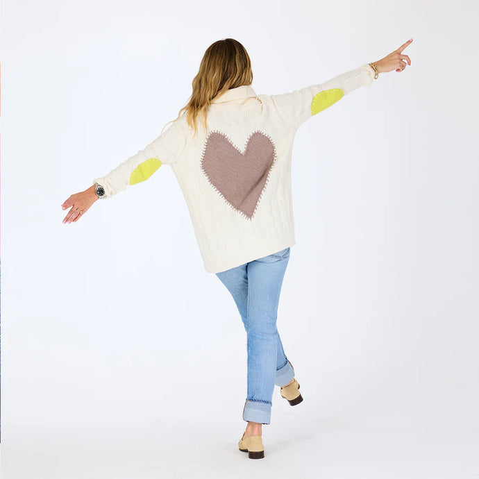 Kerri Rosenthal Shawl Collar Helen Imperfect Heart Cardigan