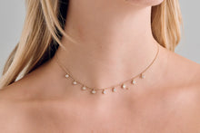 Load image into Gallery viewer, Dangling Diamond &amp; Gold Drop Station Necklace | Assortment