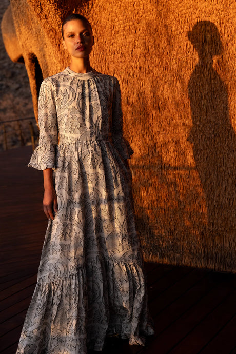 Oliphant High Neck Bell Maxi | Herod Cream