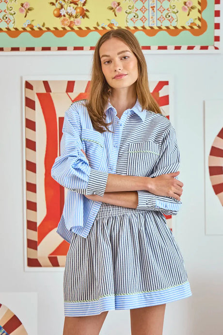 Hunter Bell Hudson Shirt | Striped Button Down
