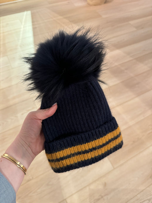 Fur Pom Pom Hat