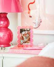 Load image into Gallery viewer, Neon Pink Acrylic Scalloped Picture Frame