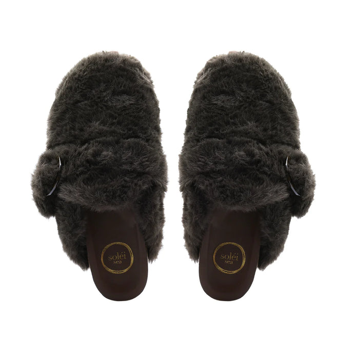 Solei Sea Aspen Fur Clog | Bark