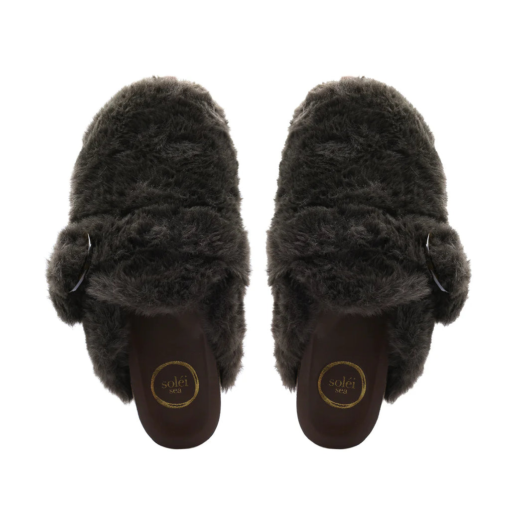 Solei Sea Aspen Fur Clog | Bark