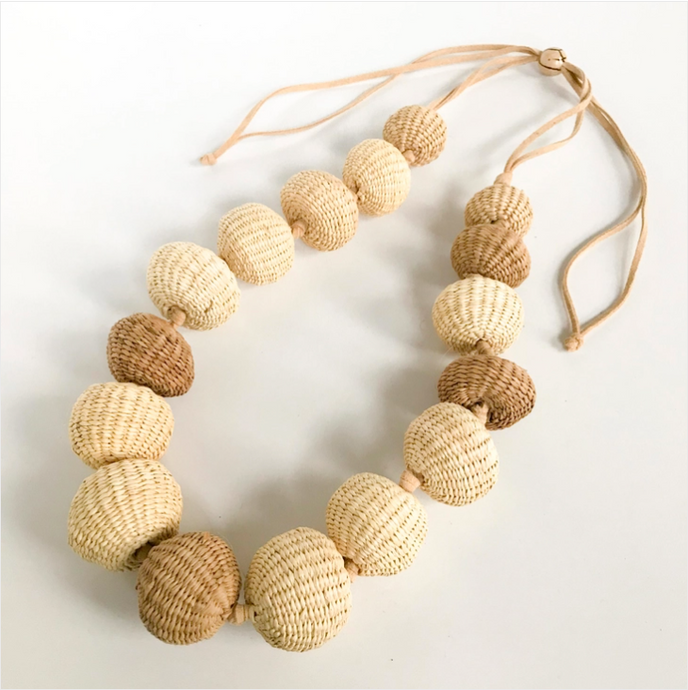Iraca Bead Necklace | Natural