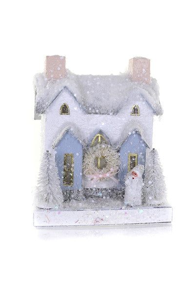 White French Vanilla Christmas Village Cottage