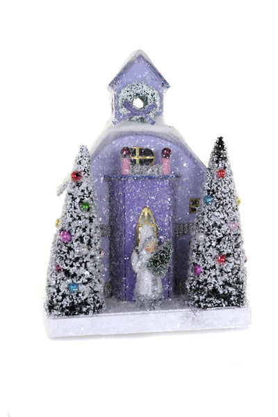 Petite Purple St. Nick Christmas Cottage
