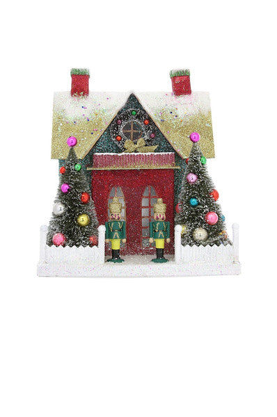 Merry & Bright Nutcracker Glitter Christmas Chalet