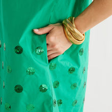 Load image into Gallery viewer, Caryn Lawn Celia Sequin Dress | Kelly Green
