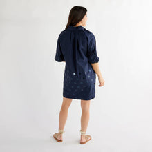 Load image into Gallery viewer, Caryn Lawn Celia Sequin Dress | Navy