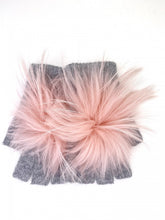 Load image into Gallery viewer, Fur Pom Pom Fingerless Gloves