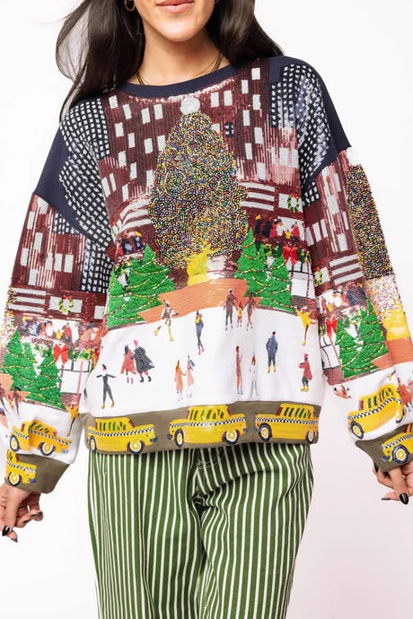Queen Of Sparkles Rockefeller Center NYC Christmas Sweatshirt