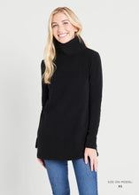 Load image into Gallery viewer, Dudley Stephens Cobble Hill Fleece Turtleneck | Black
