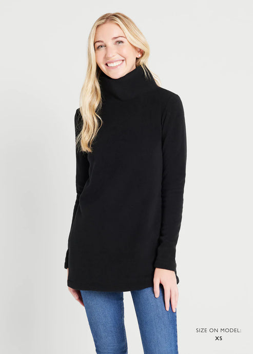 Dudley Stephens Cobble Hill Fleece Turtleneck | Black