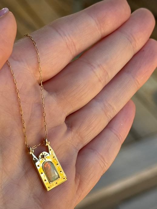 Iwona Ludyga Design Phoenix Necklace | Opal Frame