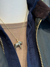 Load image into Gallery viewer, Jane Win Lucky Bonne Chance Elephant Charm On 16-18" Classic Rolo Chain