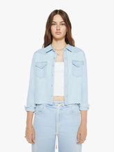 Load image into Gallery viewer, Mother Denim The Super Ex&#39;s Crop Step Fray | Denim Shacket