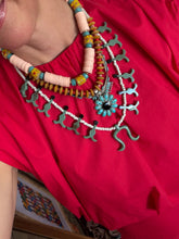 Load image into Gallery viewer, Gather Goods Turquoise Squash Necklace