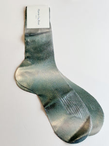 Maria De La Rosa Metallic Socks