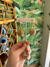 Load image into Gallery viewer, Iraca Rattan Beaded Hoop | Natural