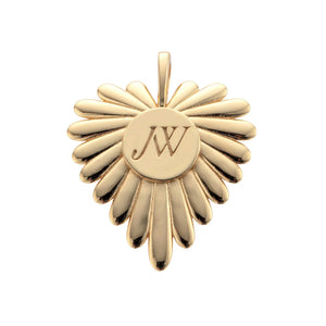 Jane Win LOVE Full Heart Pendant On 18" Drawn Link Chain