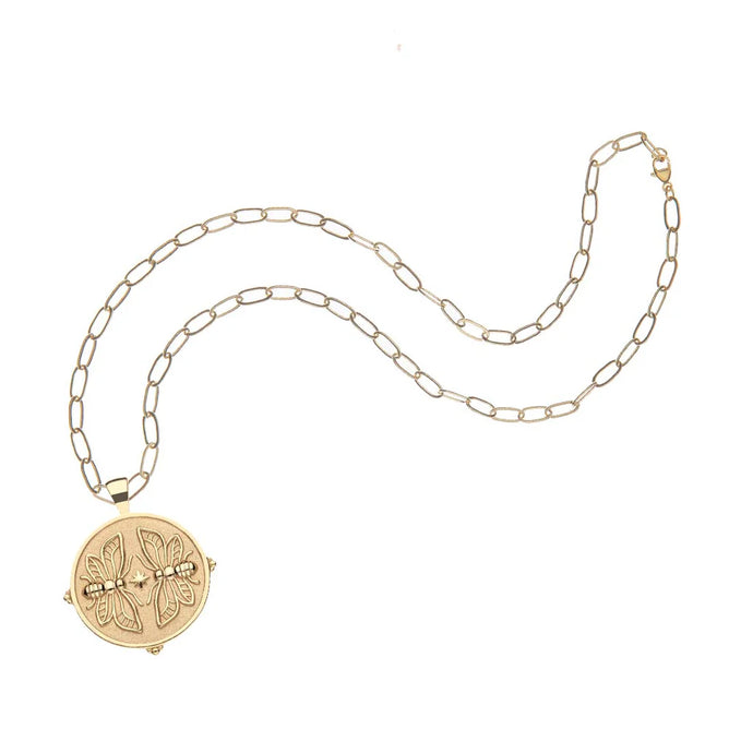 Jane Win SISTERS Forever Original Pendant Coin Necklace