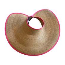 Load image into Gallery viewer, Flora Bella Raffia Abigail Visor | Pink
