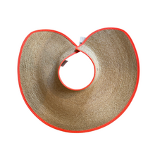 Load image into Gallery viewer, Flora Bella Raffia Abigail Visor | Neon Orange