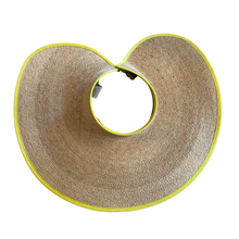 Load image into Gallery viewer, Flora Bella Raffia Abigail Visor | Lemon