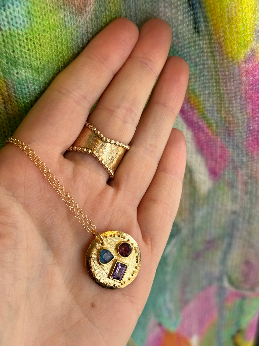 French Mosaic Gemstone Necklaces