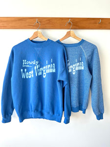 Howdy From West Virginia Sweatshirt | Vintage Royal Blue