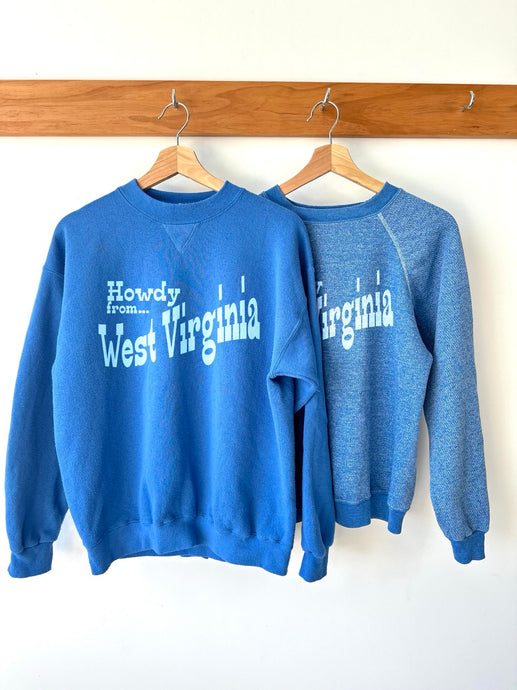 Howdy From West Virginia Sweatshirt | Vintage Royal Blue
