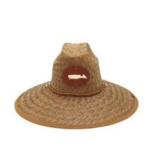 Load image into Gallery viewer, Glampwear Nantucket Whale Leather Patch Straw Hat