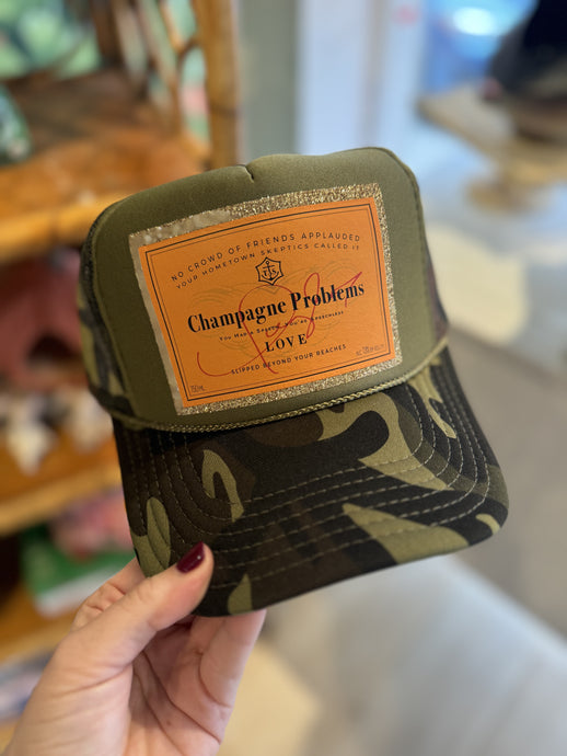 Champagne Problems Veuve Trucker Hat | Camo