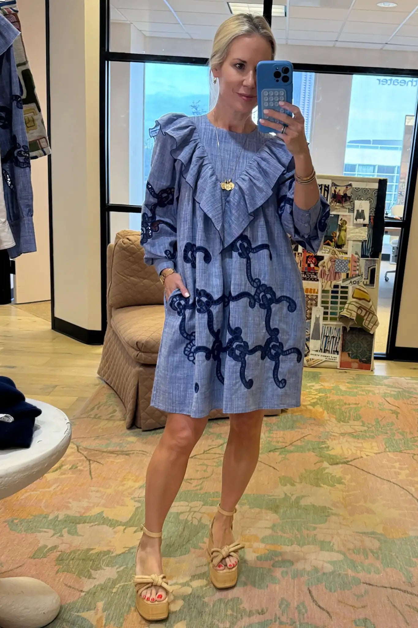 FINAL SALE Hunter Bell Azalea Dress | Seabank Chambray L FINAL SALE Hunter Bell Azalea Dress | Seabank Chambray L