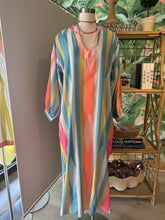 Load image into Gallery viewer, Islander Maxi Caftan Dress | Neon Orange