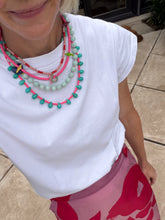 Load image into Gallery viewer, Gather Goods Green Jade and Vinyl Beaded Necklace