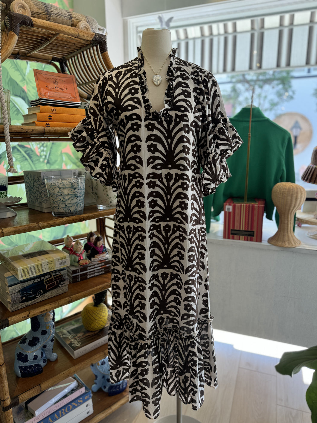 Soleil Maxi Dress | Espresso Ikat