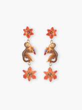 Load image into Gallery viewer, Nach France Lily &amp; Monkey Dangling Earrings