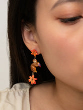 Load image into Gallery viewer, Nach France Lily &amp; Monkey Dangling Earrings
