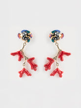 Load image into Gallery viewer, Nach France Coral &amp; Fish Earrings