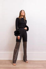 Load image into Gallery viewer, Lisa Maree Samara Removable Fur Cuff Wool Sweater | Black