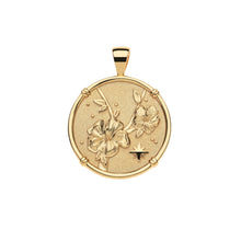 Load image into Gallery viewer, Jane Win JOY Camellias Coin Necklace