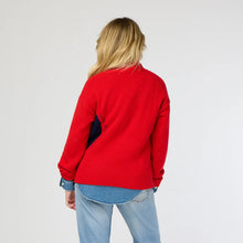 Load image into Gallery viewer, Kerri Rosenthal Lucy Imperfect Heart Sweater | Cherri Red
