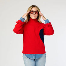 Load image into Gallery viewer, Kerri Rosenthal Lucy Imperfect Heart Sweater | Cherri Red