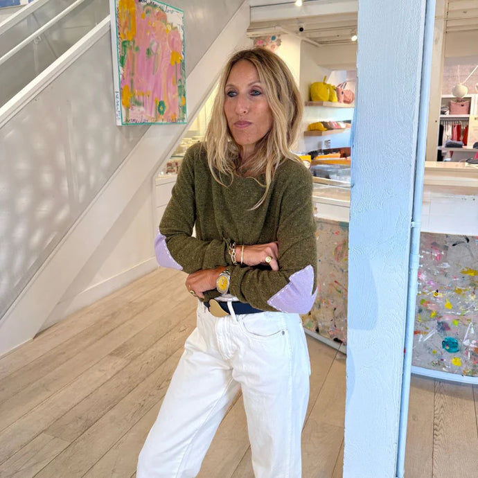 Kerri Rosenthal Patchwork Pullover | Army Green