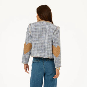 Kerri Rosenthal Fringe Short Jacket | Blue Multi