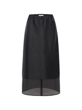 Load image into Gallery viewer, Brochu Walker The Kieran Skirt Sheer Layered Organza Midi Skirt | Black Onyx