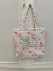 Loveshackfancy Henderson Tote | Iced Cherry USA Flag