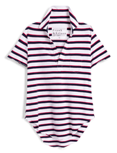 Load image into Gallery viewer, Frank &amp; Eileen Charlotte Perfect Polo | White, Red, &amp; Navy Stripe